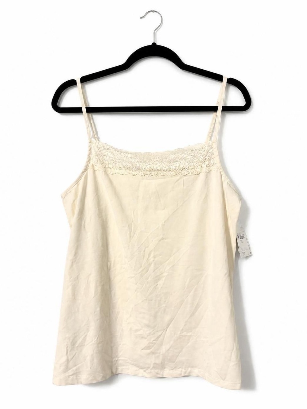 J. Jill Cream Lace-Trim Camisole